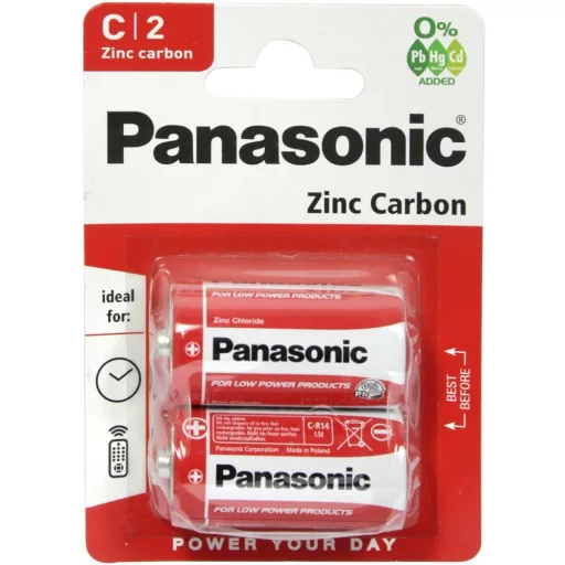 Panasonic ZINC Carbon R14RZ/2BP 1,5V féltartós C baby elem