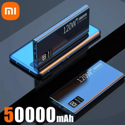 50000mAh nagy kapacitású hordozható gyorstöltő Powerbank  