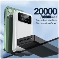   20000mAh dupla LED világításos külső akkumulátor Powerbank