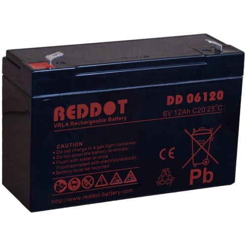 Reddot DD06120 6V 12Ah zárt ólomsavas akkumulátor