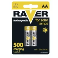   RAVER SOLAR 600mAh HR6/2 B7426 NiMH 1,2V tölthető AA ceruza elem
