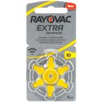 Varta Rayovac EXTRA 10 PR10 6db hallókészülék elem