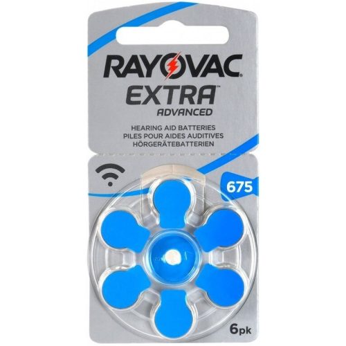 Varta Rayovac EXTRA 675 PR675 6db hallókészülék elem
