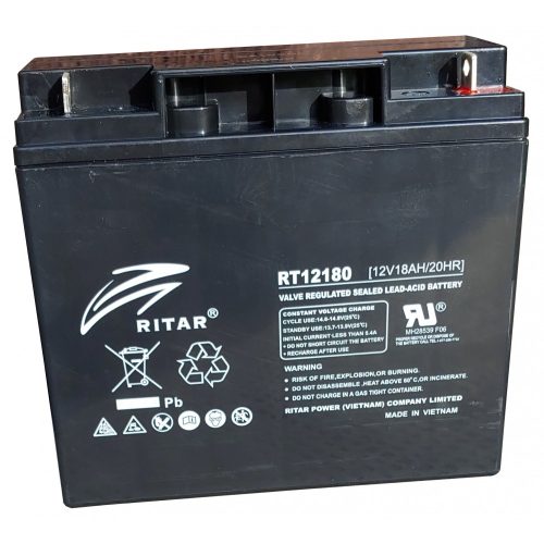 Ritar RT12180 12V 18Ah zárt ólomsavas akkumulátor