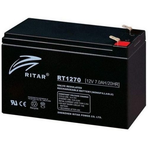 Ritar RT1270ES F1 12V 7Ah zselés akkumulátor