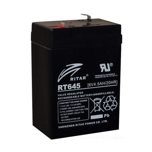 Ritar RT645 6V 4,5Ah zárt ólomsavas akkumulátor