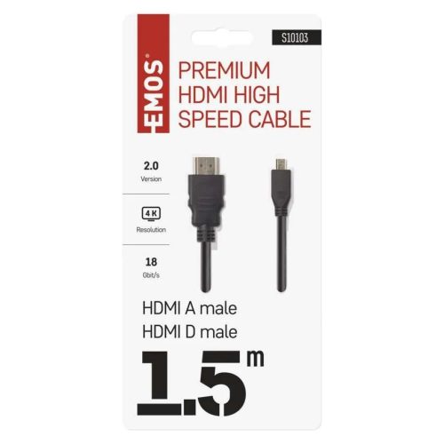 EMOS HDMI kábel 2.0 A-D dugó 1.5m