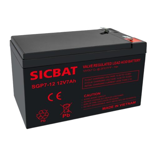  SICBAT SGP7-12 12V 7Ah ipari zárt (zselés) ólomakkumulátor 