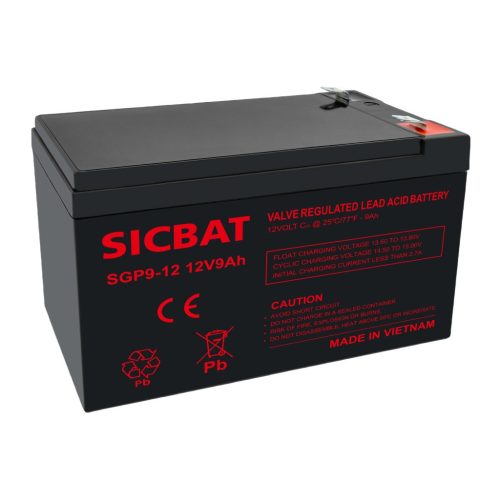  SICBAT SGP9-12 12V 9Ah ipari zárt (zselés) ólomakkumulátor 