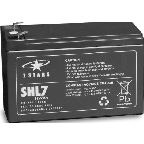 7 Stars SHL7-12 12V 7Ah szünetmentes UPS akkumulátor 