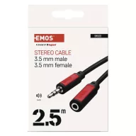  EMOS Jack kábel 3.5mm ST dugó-3.5mm ST dugalj 2.5m SM5102