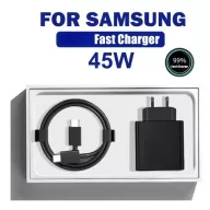 Samsung mobiltelefonhoz fekete 45W-os USB-C-s gyorstöltő