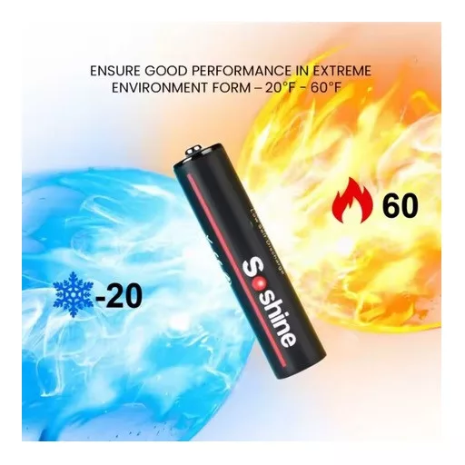 Soshine 700mAh 1100mWh HR03 tölthető 1,5V Lithium AAA mikro elem