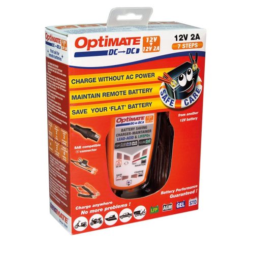  Tecmate OptiMate DC-DC 12V/2A/6-96Ah/STD/GEL/AGM/LFP/EFB/LED automata töltő