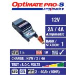    Tecmate OptiMate PRO S 12V/1-2-4A/2-40Ah/ Profi - STD/MF/AGM/GEL automata töltő