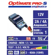 Tecmate OptiMate PRO S 12V/1-2-4A/2-40Ah/ Profi - STD/MF/AGM/GEL automata töltő