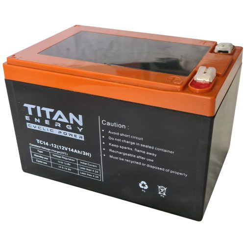 Titan Energy TC14-12 12V 14Ah sarus ciklikus elektromos kerékpár akkumulátor