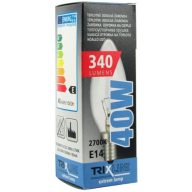 Trixline 40W E14 C35 gyertya izzó