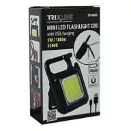   Trixline kulcstartó 5W 180lm 5500K TR 006M újratölthető mini COB LED zseblámpa