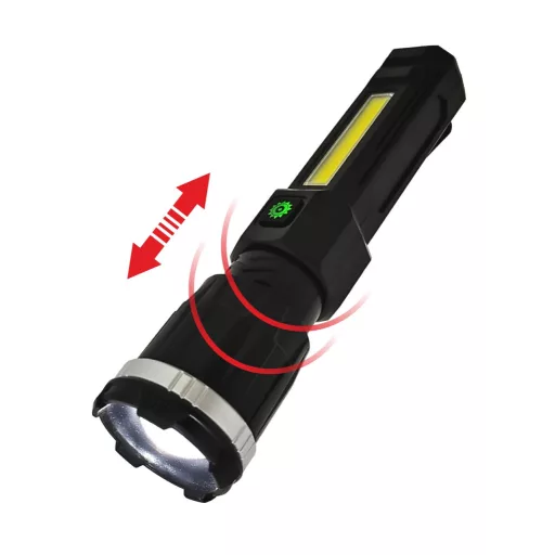 Trixline 3W XPE+ 2W LED 1200mAh 200lm USB-C IP44 TR-127M Powerbank újratölthető zseblámpa