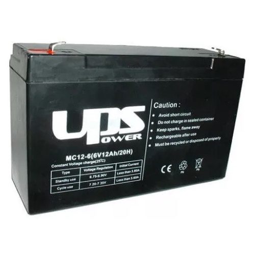 UPS MC12-6 6V 12Ah zárt ólomsavas akkumulátor