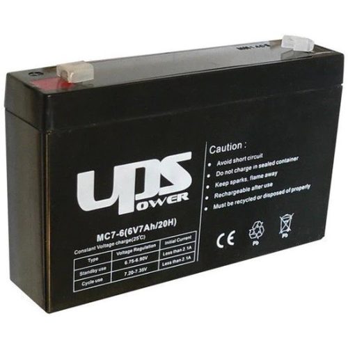 UPS Power 6V 7Ah MC7-6 gondozásmentes akkumulátor