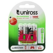 Uniross HYBRIO UH4AAA1000/4BP 1,2V 1000mAh NiMh HR03 AAA mikro tölthető elem