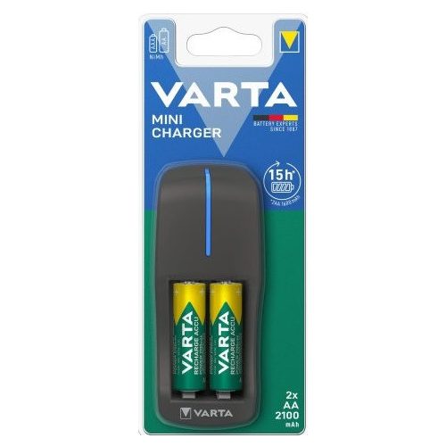 VARTA Mini töltő + 2 db AA 2100 mAh akkumulátor - 57646 