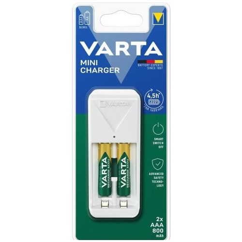 VARTA Mini Charger töltő + 2db AAA 800mAh akkumulátor - 57656