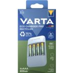   VARTA Eco Charger Pro Recycled töltő + 4db AAA 800 mAh akkumulátor - 57683 