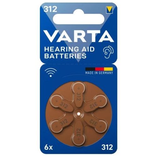 VARTA V312/6 PR312 PR41 1,45V hallókészülék elem