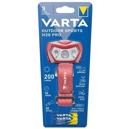 VARTA OUTDOOR SPORTS H20 PRO FEJLÁMPA - 17650