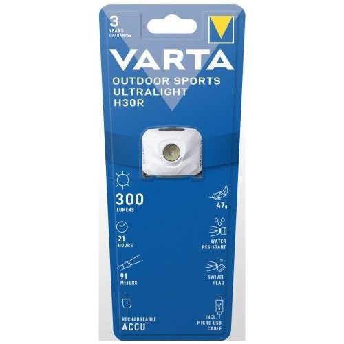 VARTA OUTDOOR SPORTS ULTRALIGHT H30R FEHÉR FEJLÁMPA - 18631