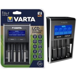 Varta 57676 LCD Dual Tech Charger Li-Ion és NiMh AA AAA elem akkumulátor töltő