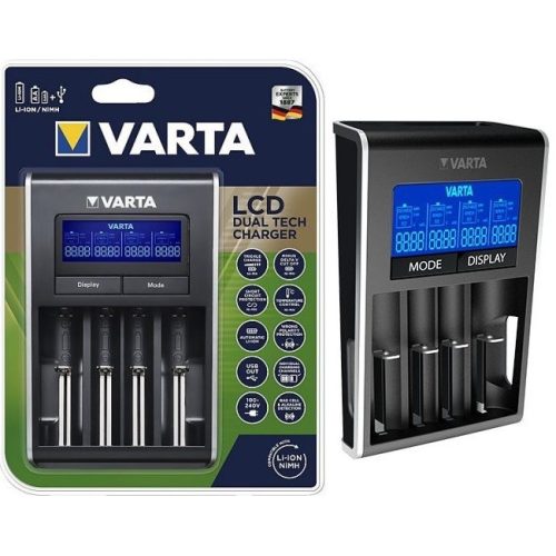 Varta 57676 LCD Dual Tech Charger Li-Ion Ni-Mh AA AAA elemtöltő