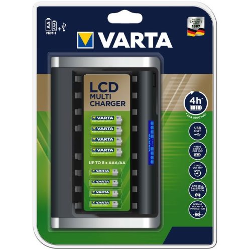 Varta 57684/57681 AA AAA LCD 8 cellás elemtöltő