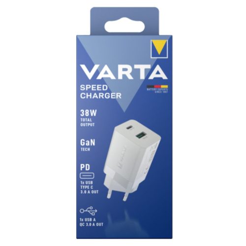  VARTA Speed hálózat töltő (1xUSB, 1x USB-C kimenet) - 57955 