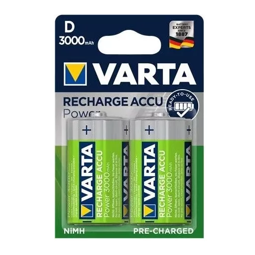 Varta RECHARGE ACCU Power 3000mAh HR20/2 56720 1,2V NiMh tölthető D góliát elem