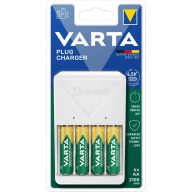   VARTA Plug Charger +4db 2100mAh HR6 AA tölthető ceruza elem