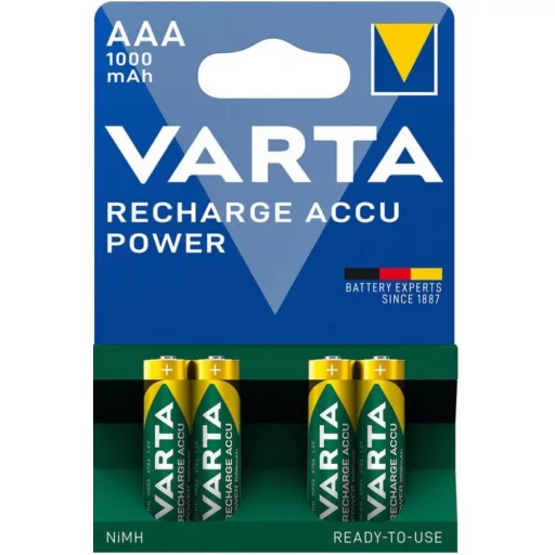 Varta RECHARGE ACCU Power 1000mAh HR03/4 57033 1,2V NiMh tölthető AAA mikro elem