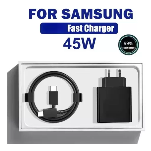 Mobiltelefonhoz fehér 45W-os USB-C-s gyorstöltő