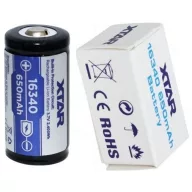   XTAR 16340 650mAh RCR123A újratölthető 3,7V Lithium fotóelem