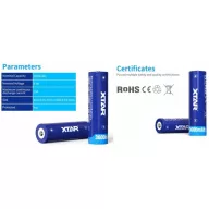 18650 3600mAh 10A PCB KÚPOS XTAR 3,6V Li-ion akkumulátor