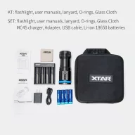   XTAR D30 4000 SET (MC4S töltő+ 4x18650 akkumulátor) búvárlámpa