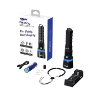   XTAR DH1 1600 SET (+21700 akkumulátor + töltő) búvárlámpa