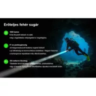 XTAR DL2 1600 KT +lézer búvárlámpa
