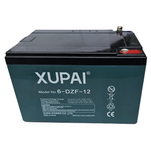 XUPAI 6-DZF-12 12V 12Ah elektromos kerékpár akkumulátor