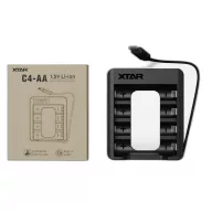 Xtar C4 1,5V Li-ion AA USB-C akkumulátor töltő