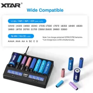   Xtar VC8 1,2V/3,6V/3,7V NiMh/NiCD/Li-ion akkumulátor töltő