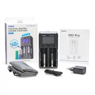   Xtar VX2 PRO SET 1,2V/1,5V/3,2V/3,6V/3,7V NiMh/LiFePo4/Li-ion akkumulátor töltő + adapter
